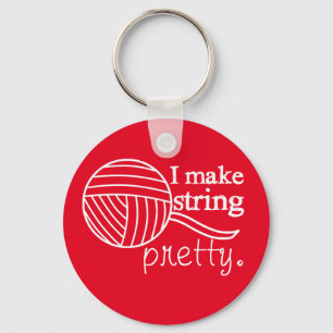 Pretty String/Yarn {Dark} Keychain