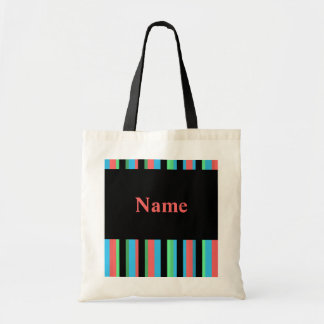 Pretty Striped Budget Tote Bag Template - Pink