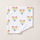 Pretty Striped Rainbow and Heart Pattern Bathroom