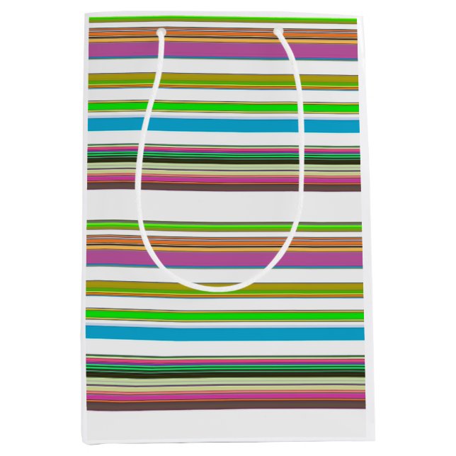 PRETTY STRIPES MEDIUM GIFT BAG (Front)