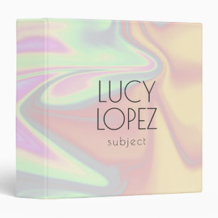 Pretty stylish modern elegant chick holographic binder