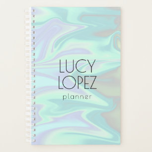 Pretty stylish modern elegant chick holographic planner