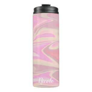 Pretty stylish modern elegant pink marble  thermal tumbler