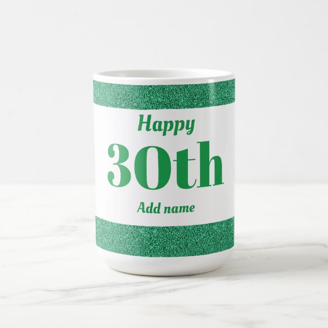 Pretty stylish personalised birthday mug gift 30th (Center)