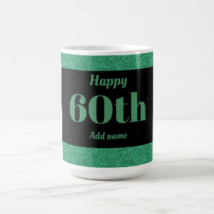 Pretty stylish personalised birthday mug gift 60th