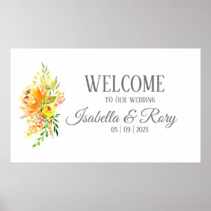 Pretty Summer Bouquet Wedding Poster