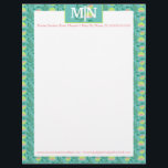 Pretty Summer Guava Pattern and Greenery Letterhead<br><div class="desc">Letterhead with Pattern of Fruit Guava</div>