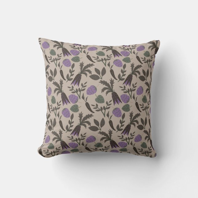 Pretty Summer Pattern Throw Pillow (Front)