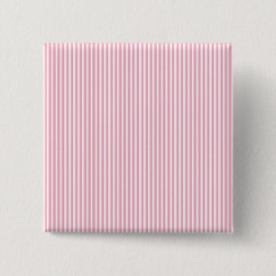 Pretty Summer Time Bubble Gum Pink Striped Pattern 2 Inch Square Button