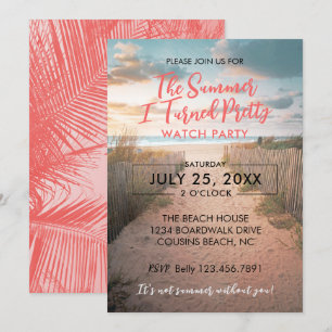 Pretty Summer Watch Party Invitation