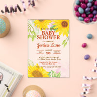Pretty Sunflower Baby Shower