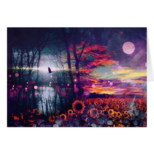 Pretty Sunflower Fantasy Landscape (Front Horizontal)