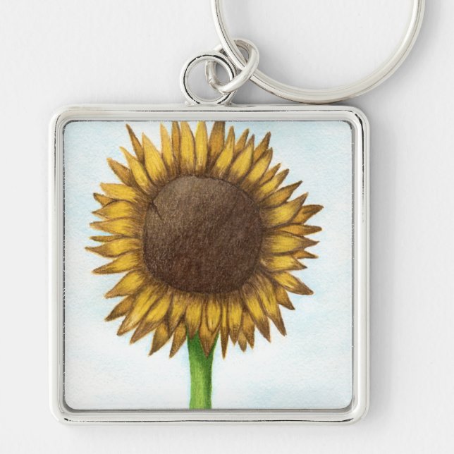 Pretty Sunflower Keychain (Front)