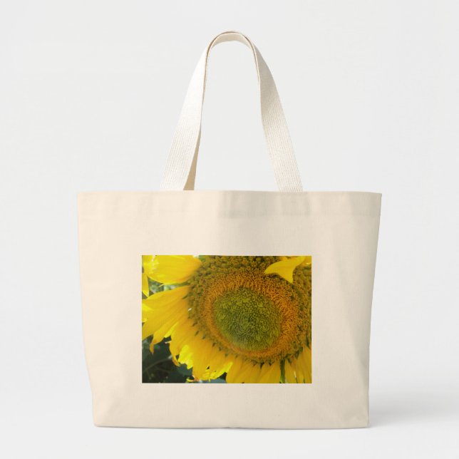 Pretty sunflower large tote bag (Front)