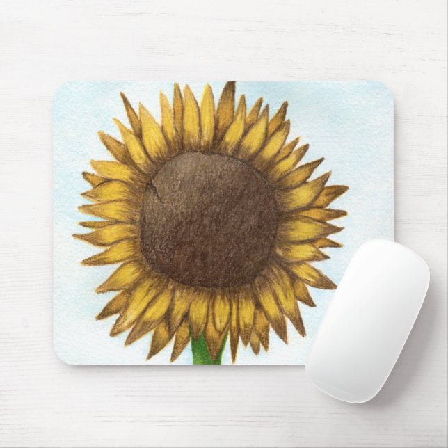 Pretty Sunflower Mouse Pad (With Mouse)