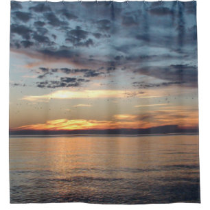Pretty Sunset Picture on Shower Curtain