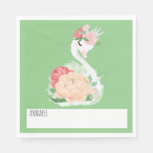 Pretty Swan Personalized school lunch message  Nap