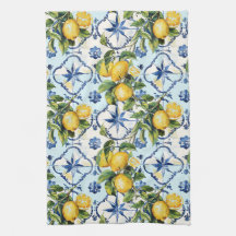 Pretty Talavera Tile All-Over Print Lemons