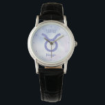 Pretty Taurus Astrology Sign Personalized Watch<br><div class="desc">This pretty, personalized purple and lavender Taurus watch features your astrological sign from the Zodiac in a beautiful sparkle like the constellations. Customize this cute astrology symbol wristwatch gift with your name in beautiful cursive script for someone with a late April or early May birthday.</div>