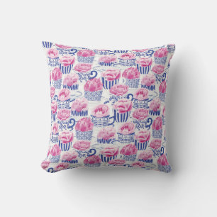 Pretty Tea Throw Pillow