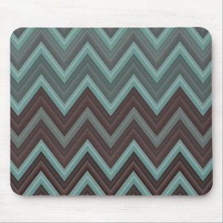 Pretty Teal Chevron Inspired Design - Zigzag Mouse Pad