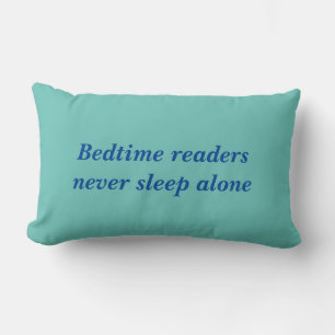 Pretty teal & deep blue reading lumbar pillow