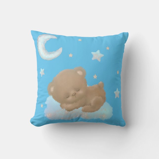Pretty teddy Throw Pillow (Front)