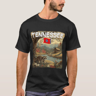 Pretty Tennessee Raccoon in Nature Graphic T-Shirt