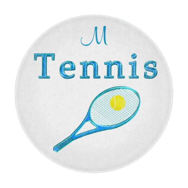 Pretty TENNIS Monogrammed Cutting Boards (Front)