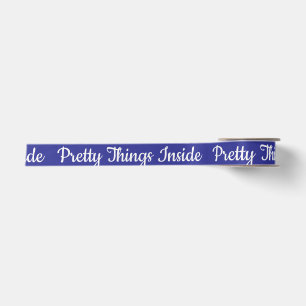 Pretty Things Inside Personalized Text And Logo Satin Ribbon