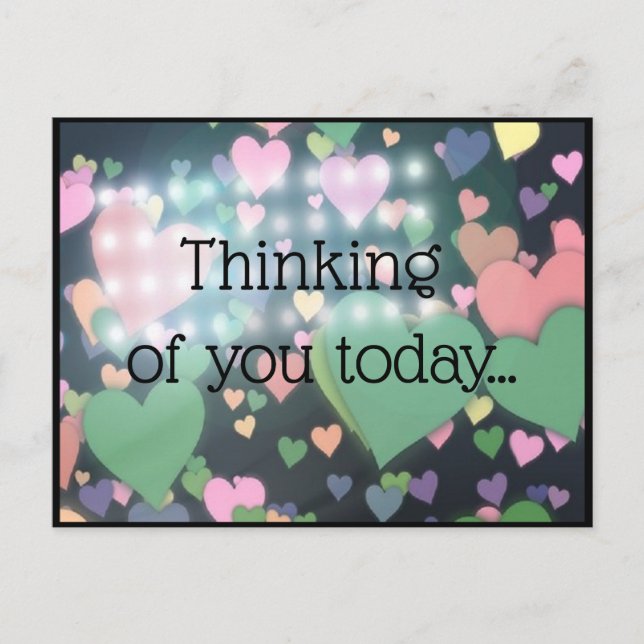 Pretty Thinking of You Postcard (Front)