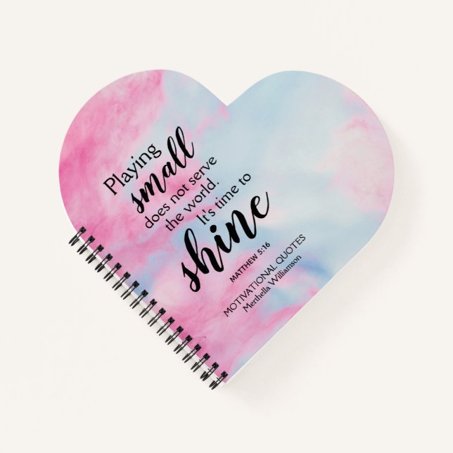 Pretty TIME TO SHINE Notebook (Front)