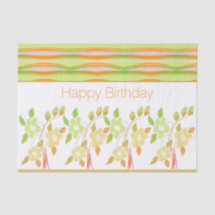 Pretty Tissue Personalize Happy Birthday Paper