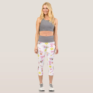 Pretty Tooth Fairy Magic Wand White Teeth Capri Leggings
