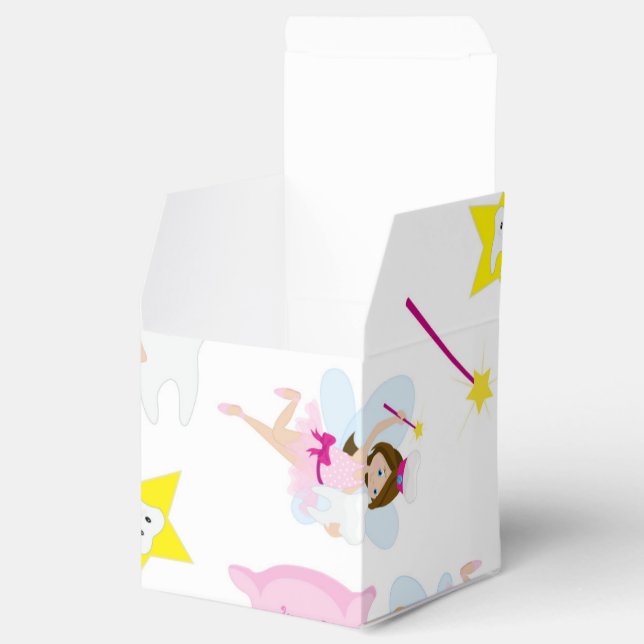 Pretty Tooth Fairy Magic Wand White Teeth Favor Box (Opened)