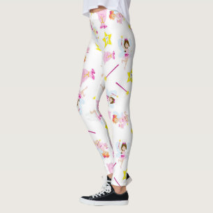 Pretty Tooth Fairy Magic Wand White Teeth Leggings