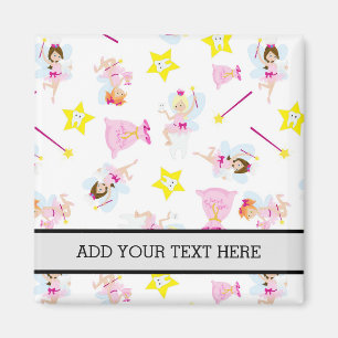 Pretty Tooth Fairy Magic Wand White Teeth Magnet