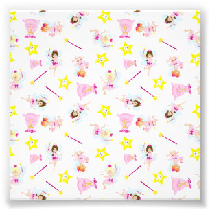 Pretty Tooth Fairy Magic Wand White Teeth Yellow Photo Print