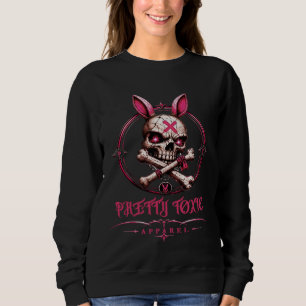 Pretty Toxic Skull Bunny Dark Aesthetic Streetwear Sweatshirt