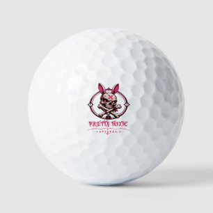 Pretty Toxic Skull Bunny Women's Pastel Goth Stree Golf Balls