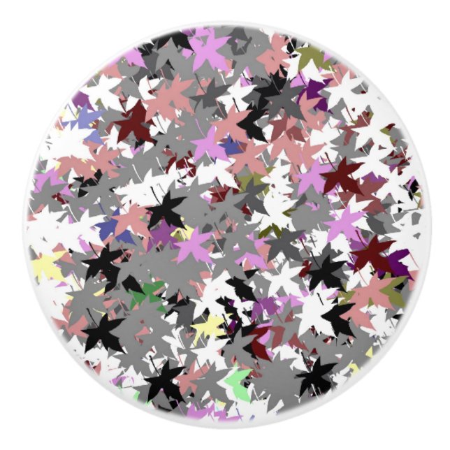 PRETTY TREE LEAVES CERAMIC KNOB (Front)