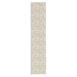 Pretty trendy faux gold glitter leopard print short table runner