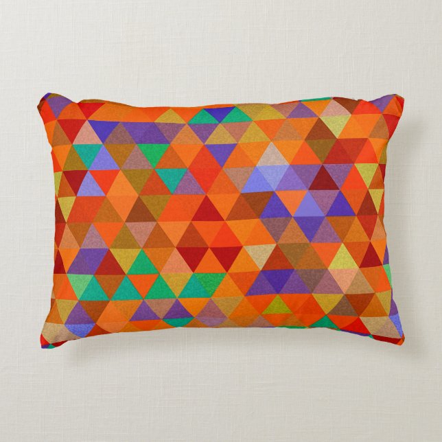 Pretty Triangle grunge pattern I + your ideas Accent Pillow (Front)