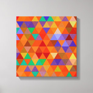 Pretty Triangle grunge pattern I + your ideas Canvas Print