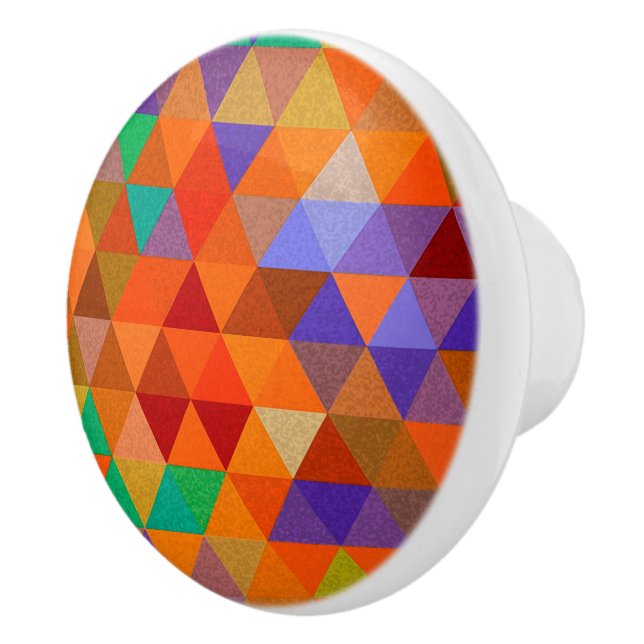 Pretty Triangle grunge pattern I + your ideas Ceramic Knob (Right)