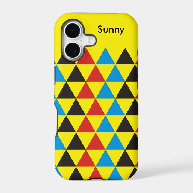 Pretty Triangle pattern black red blue + your idea (Back)