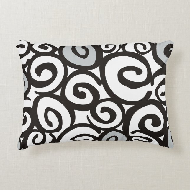 Pretty Triangle pattern black red blue + your idea Decorative Pillow (Front)
