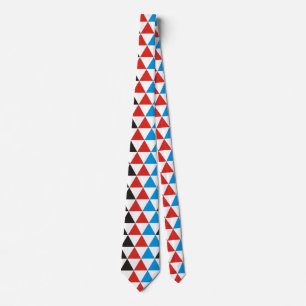 Pretty Triangle pattern black red blue + your idea Tie