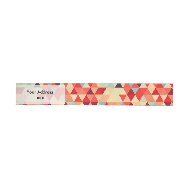 Pretty Triangle pattern II + your ideas Wraparound Address Label (Individual)