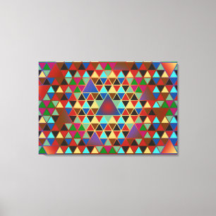 Pretty Triangle pattern III + your idea - triptych Canvas Print